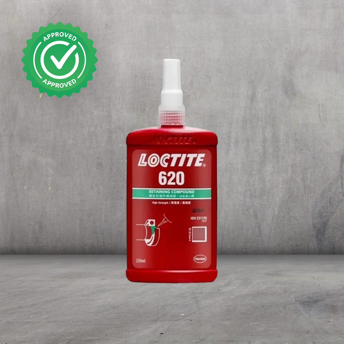 LOCTITE® 620 Retenedor Anaeróbico | Alta resistencia y temperatura (hasta 200°C) para motores y ambientes calientes