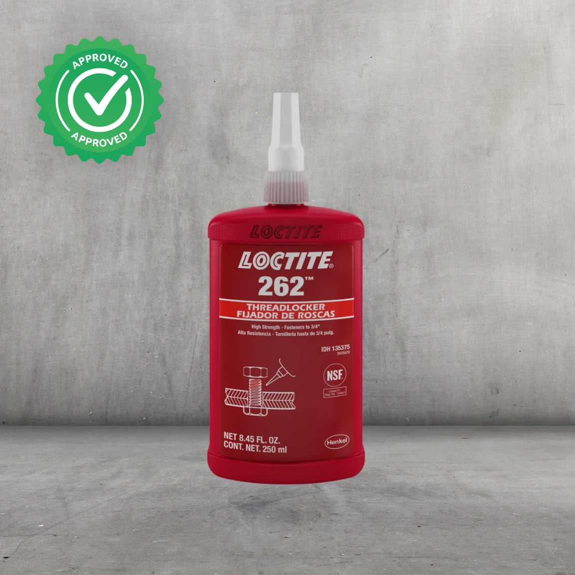LOCTITE® 262 Fijador de Roscas Rojo | Alta resistencia, curado rápido para producción y reparaciones permanentes
