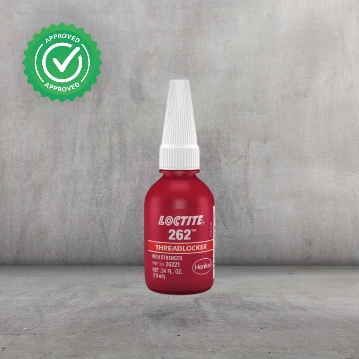 Fijador de roscas LOCTITE 262 color rojo, de alta resistencia y curado rápido para uniones permanentes