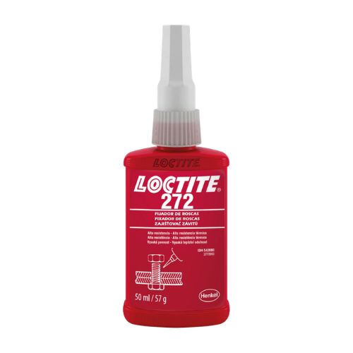 LOCTITE® 272 Fijador de Roscas Rojo - Loctite | Alta resistencia y alta temperatura (hasta 232°C / 450°F) para maquinaria de proceso