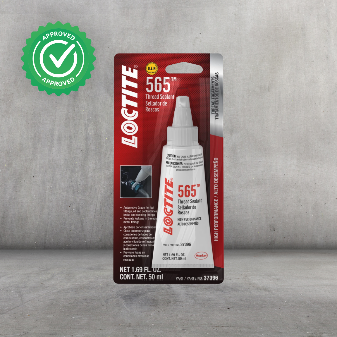 LOCTITE 565 sellador de roscas blanco de alta viscosidad para tuberías metálicas cónicas