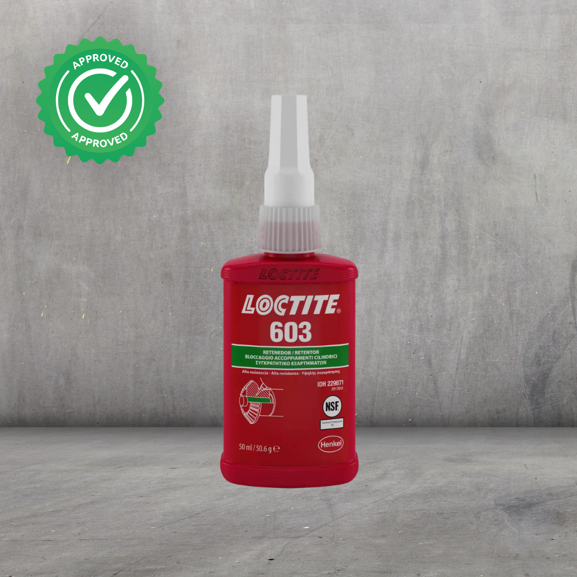 LOCTITE® 603 Retenedor Anaeróbico | Alta resistencia y tolerancia a la contaminación superficial para MRO