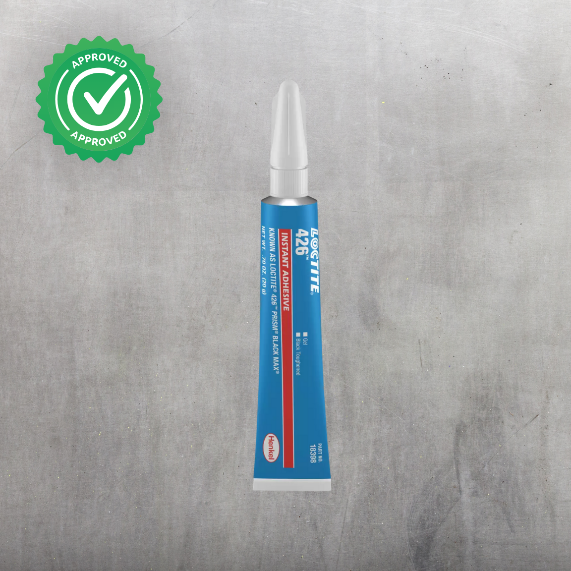 LOCTITE® 426 | Adhesivo Instantáneo Negro en Gel Reforzado con Caucho