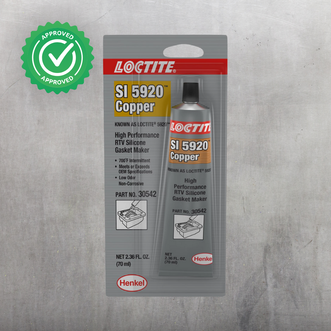 LOCTITE® SI 5920 Silicona RTV Cobre - Loctite | No corrosiva para metal y plástico