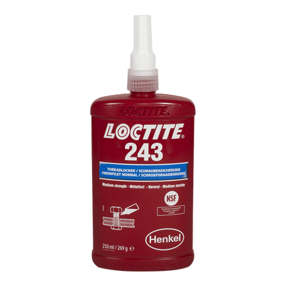 LOCTITE® 243 Fijador de Roscas Multiuso | Tolerante a aceites para todos los metales
