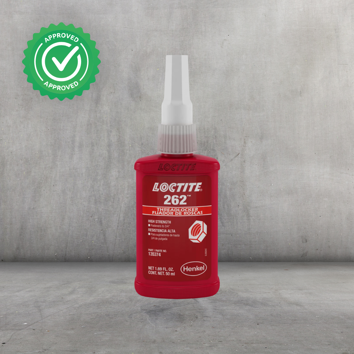 LOCTITE® 262 Fijador de Roscas Rojo | Alta resistencia, curado rápido para producción y reparaciones permanentes