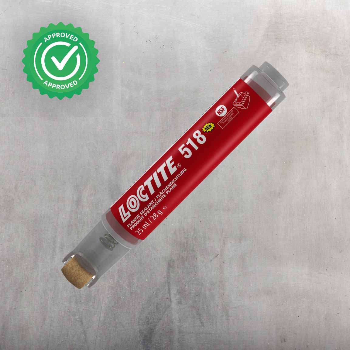 Sellante LOCTITE 515 para juntas de mediana resistencia, proporciona sello inmediato a baja presión
