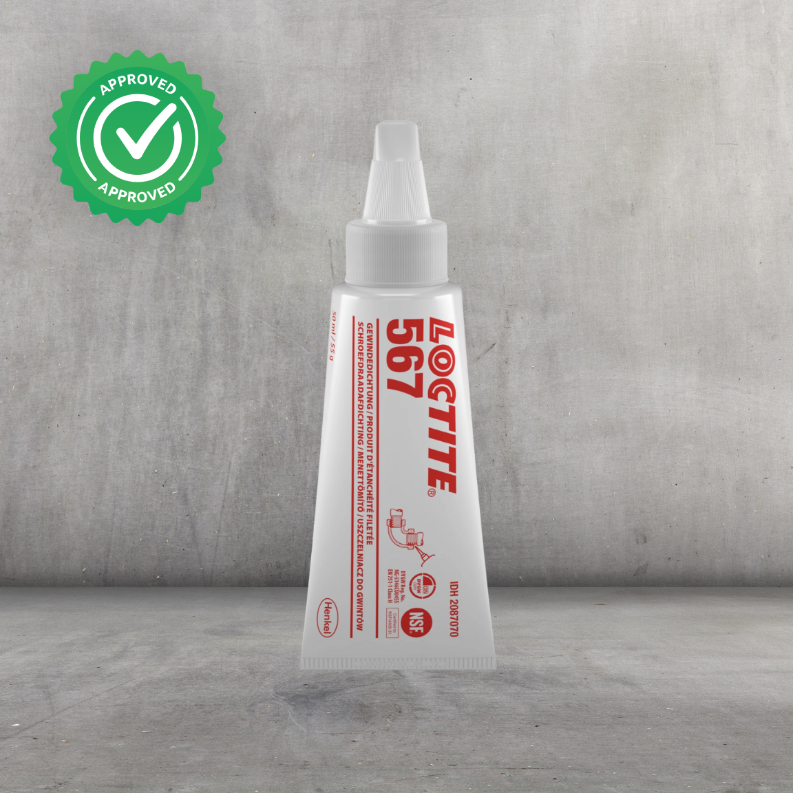 LOCTITE® 567 Sellador para Tuberías - Loctite | Alta viscosidad para roscas hasta M80/R3"