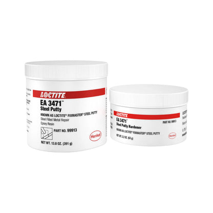 Masilla epóxica LOCTITE EA 3471 reforzada con acero para reparación industrial mecanizable