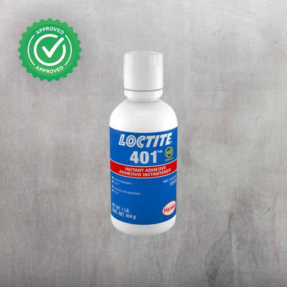 Frasco gotero de LOCTITE 401, adhesivo instantáneo multiuso de baja viscosidad para fijación rápida