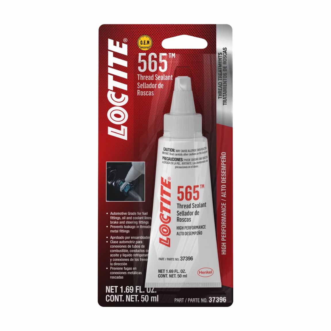 LOCTITE 565 sellador de roscas blanco de alta viscosidad para tuberías metálicas cónicas