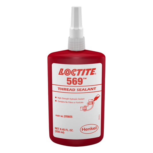 Sellador LOCTITE 569 certificado para sistemas de gas presurizado (2000 kPa), baja viscosidad