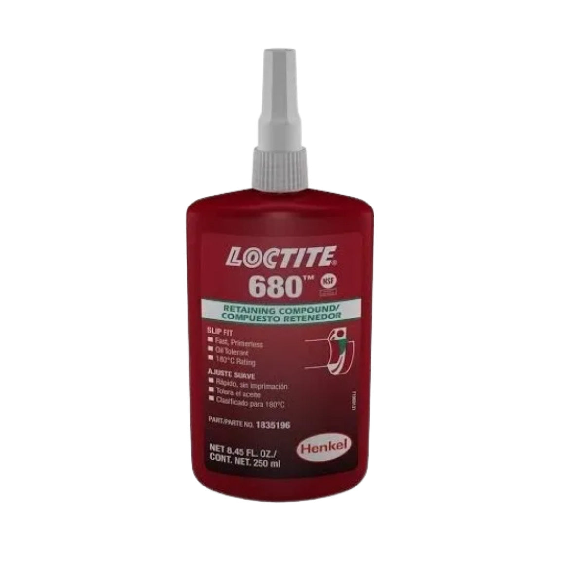 Retenedor anaeróbico LOCTITE 680 de alta resistencia para grandes holguras (hasta 0.38 mm) y ejes de gran diámetro