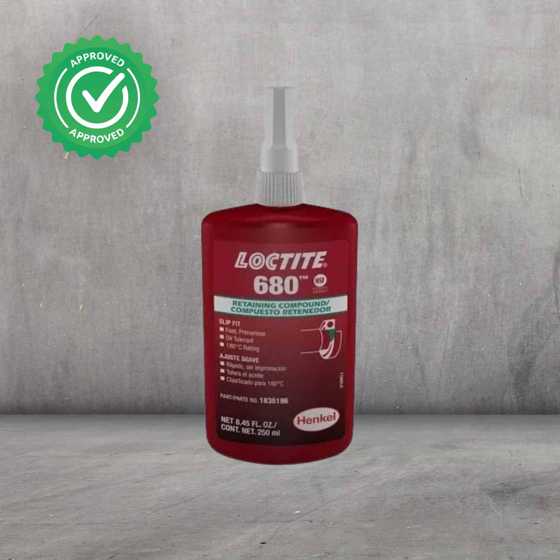 Retenedor anaeróbico LOCTITE 680 de alta resistencia para grandes holguras (hasta 0.38 mm) y ejes de gran diámetro