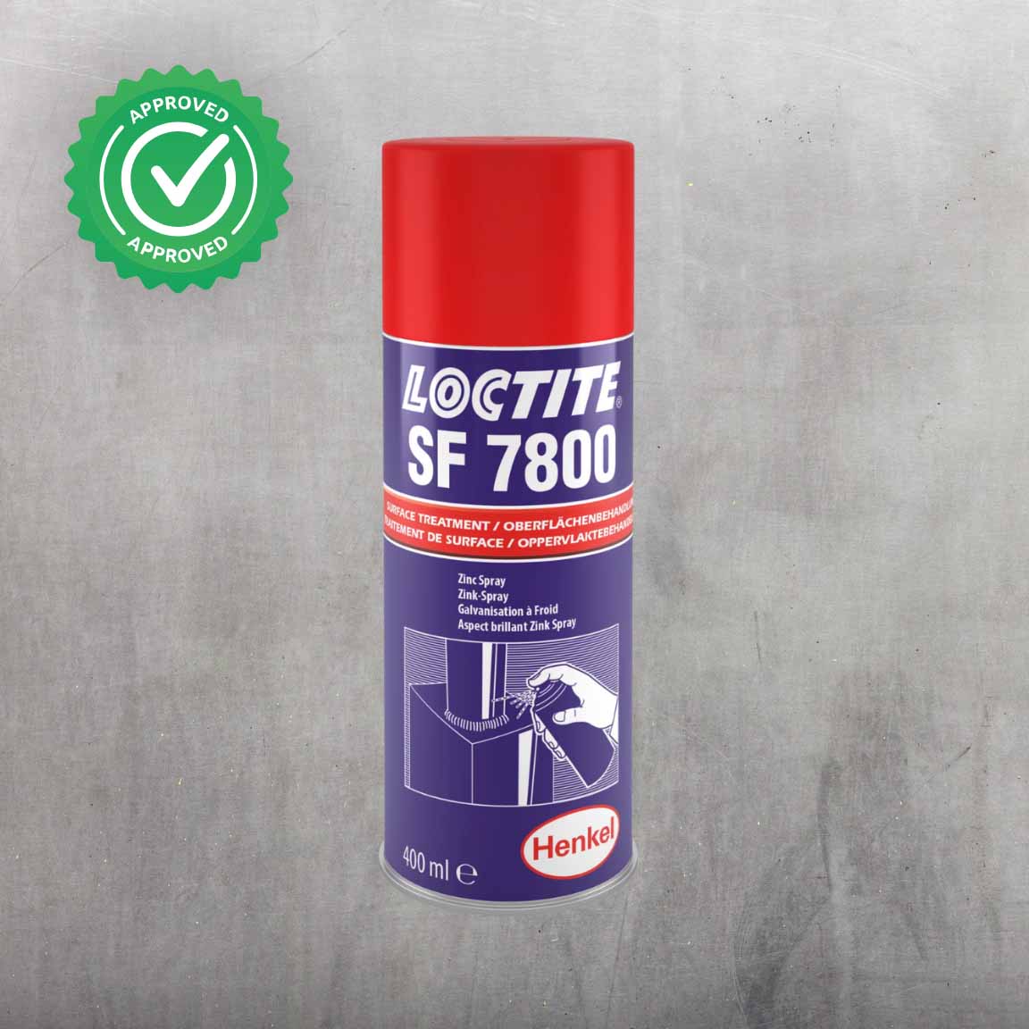 Recubrimiento LOCTITE SF 7800 en spray de zinc y aluminio para protección catódica de metales