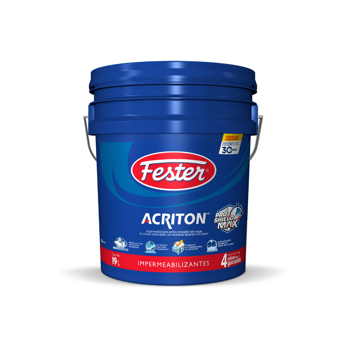 Fester Acriton Proshield Max 4 años impermeabilizante económico para renovación frecuente residencial