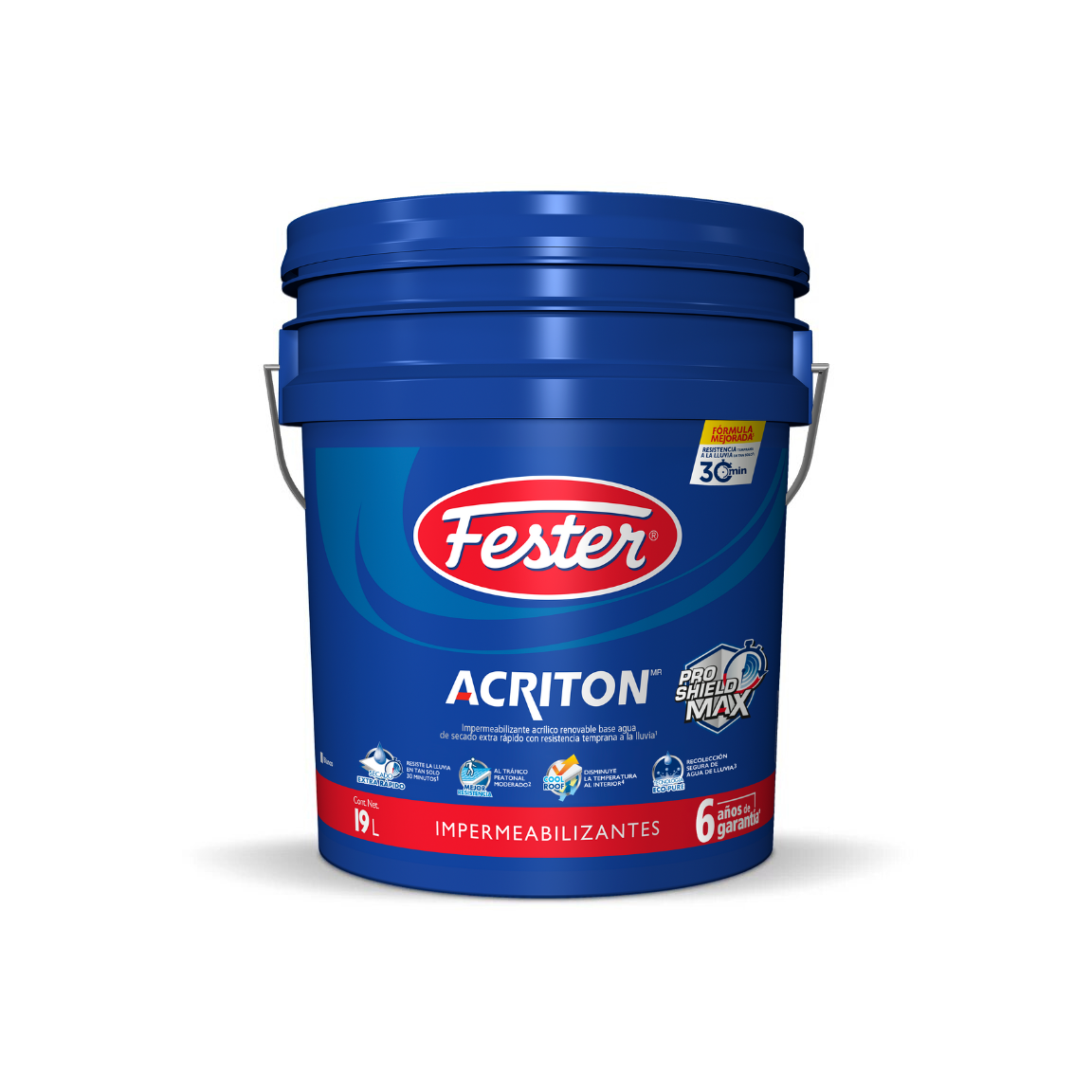 Fester Acriton Proshield Max 8 años impermeabilizante para mantenimiento preventivo edificios comerciales