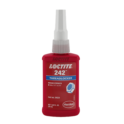 Fijador de roscas LOCTITE 242 azul, resistencia media, con fluorescencia UV para inspección de calidad presentación