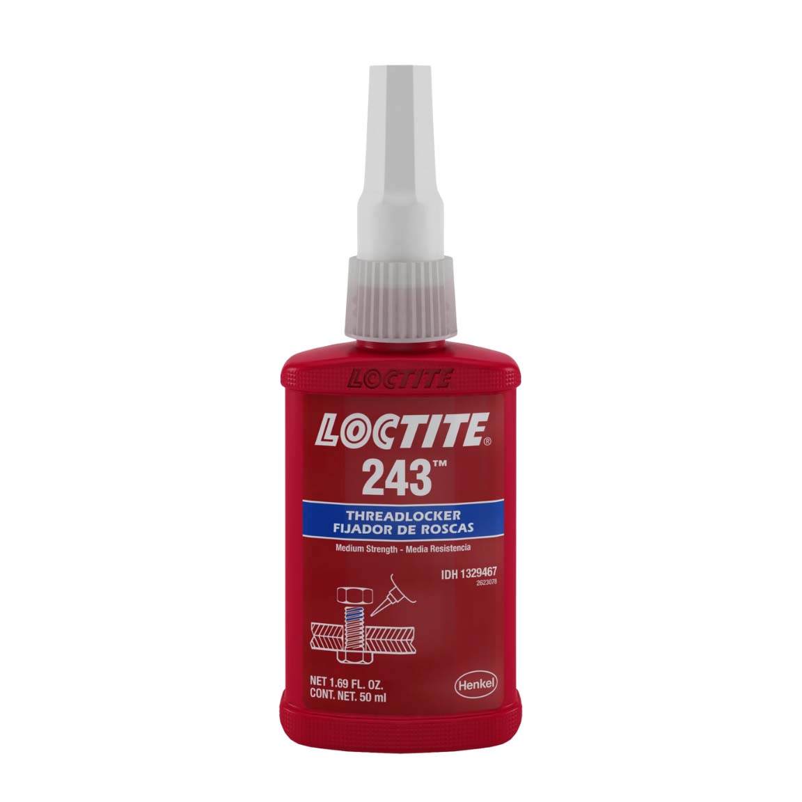 LOCTITE® 243 Fijador de Roscas Multiuso | Tolerante a aceites para todos los metales