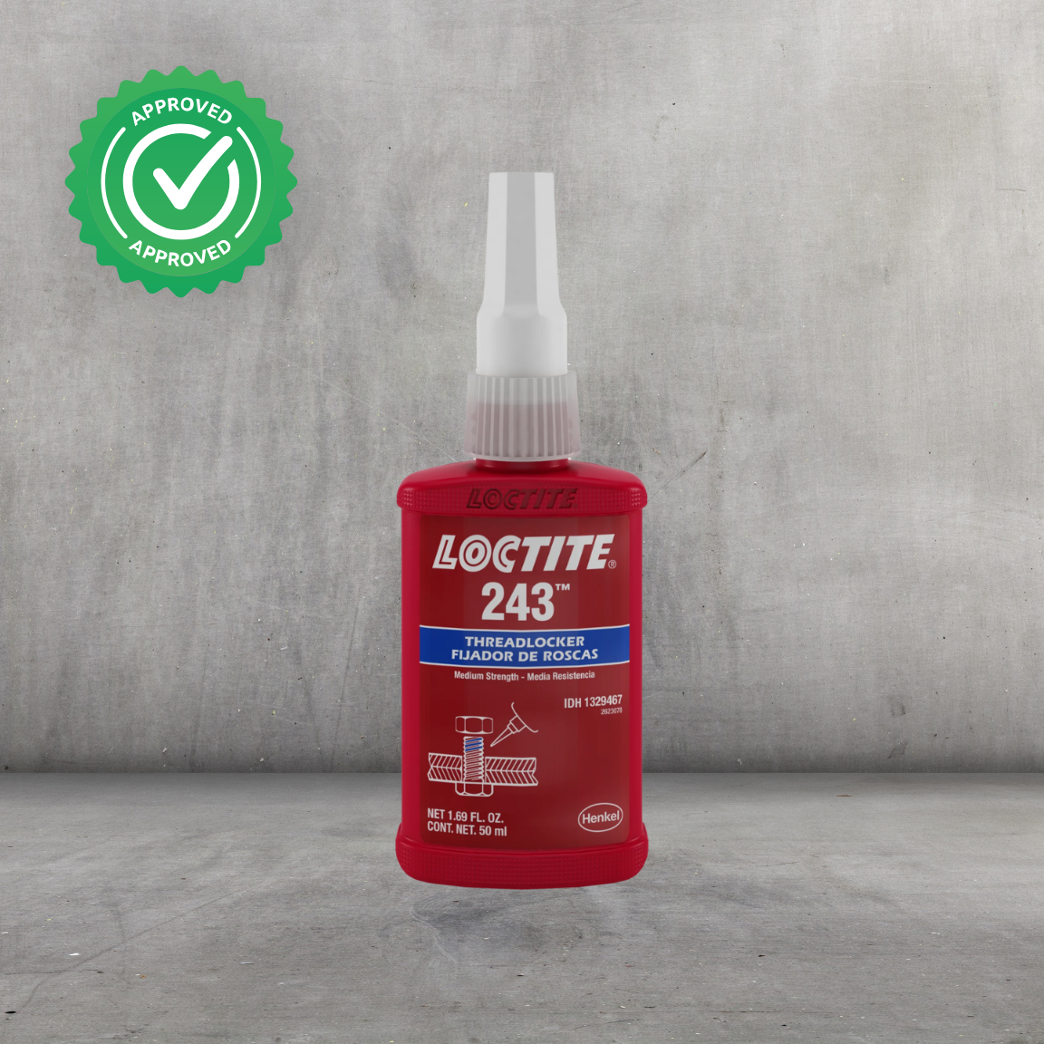 LOCTITE® 243 Fijador de Roscas Multiuso | Tolerante a aceites para todos los metales