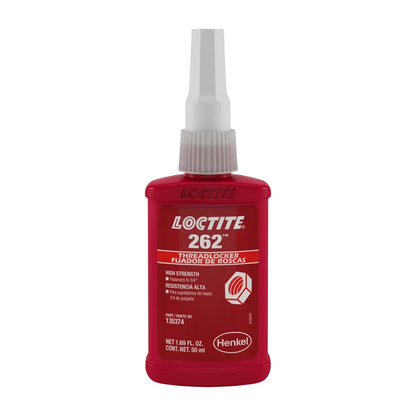Fijador de roscas LOCTITE 262 color rojo, de alta resistencia y curado rápido para uniones permanentes