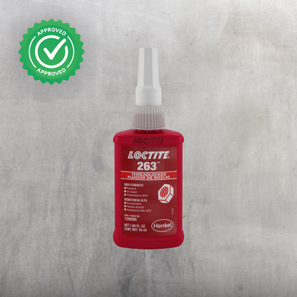 LOCTITE® 263 Fijador de Roscas Rojo | Alta resistencia "Primerless" para metales pasivos, certificado NSF/ANSI 61