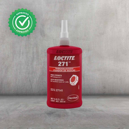 Fijador de roscas LOCTITE 271 rojo, alta resistencia y fijación permanente para uniones críticas 50 mililitros