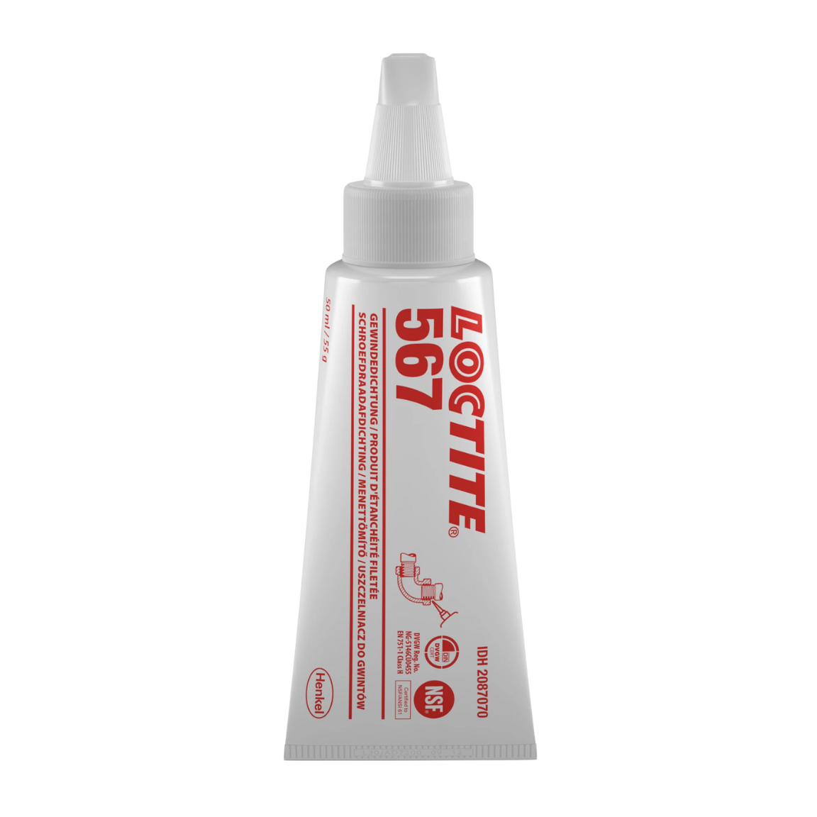  Sellador LOCTITE 567 para tuberías de gran diámetro (hasta M80), alta viscosidad tixotrópica