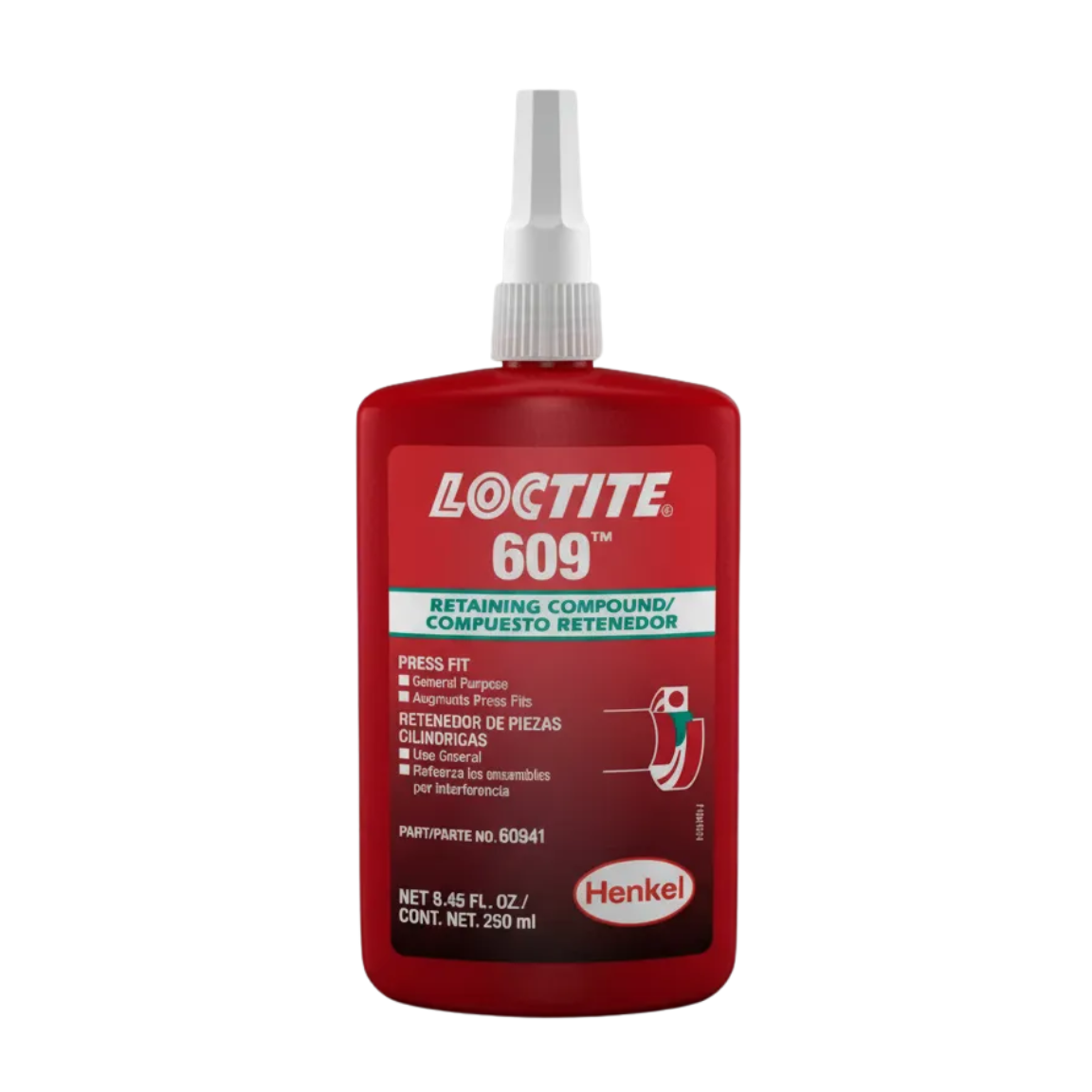 LOCTITE® 609 Retenedor Anaeróbico | Resistencia media, propósito general para piezas pequeñas y bujes