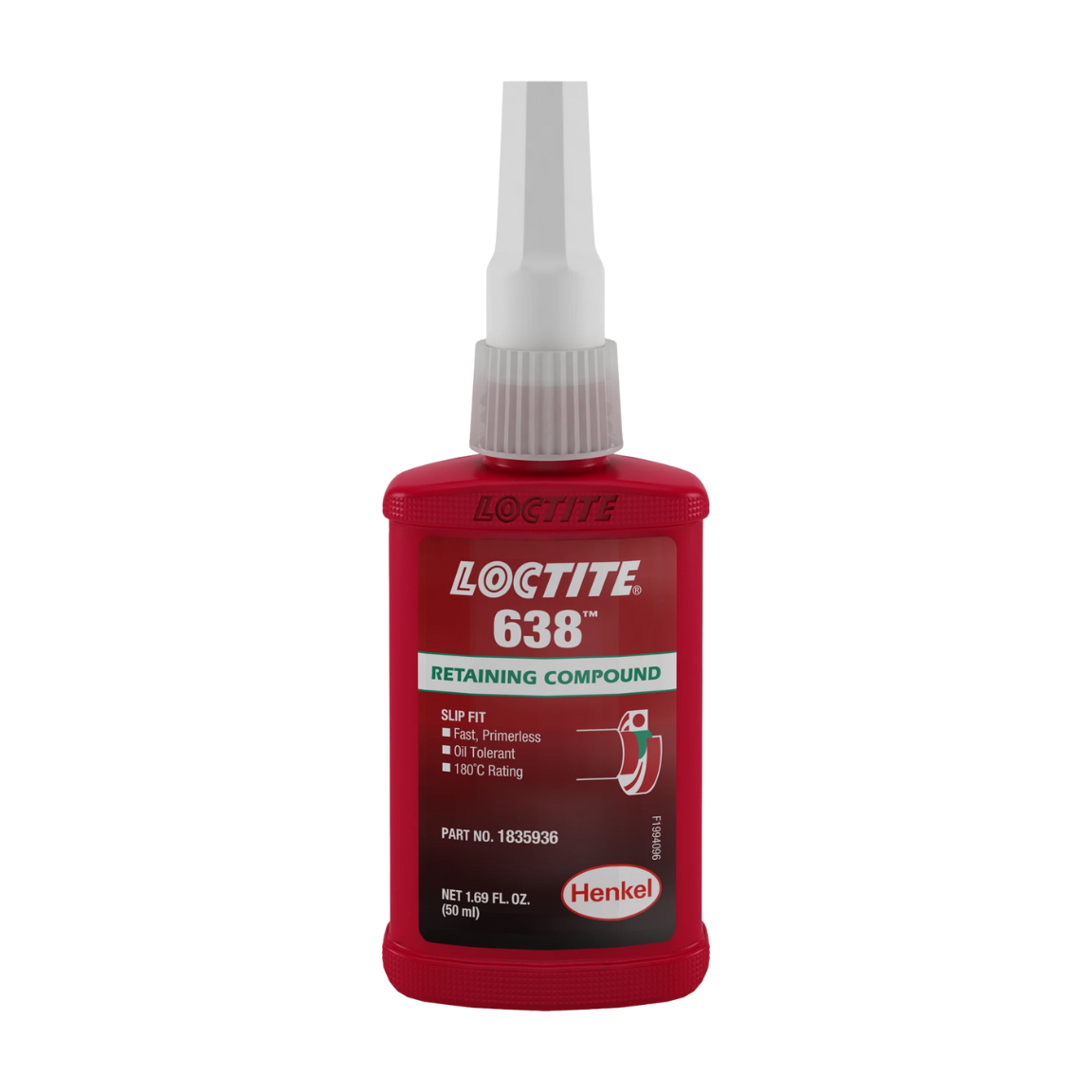 Retenedor anaeróbico LOCTITE 638 de alta resistencia y curado muy rápido para componentes de transmisión de par