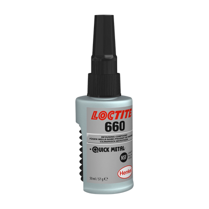 Pasta retenedora LOCTITE 660 "Quick Metal" para rellenar y reparar ejes, chaveteros y asientos de rodamientos desgastados