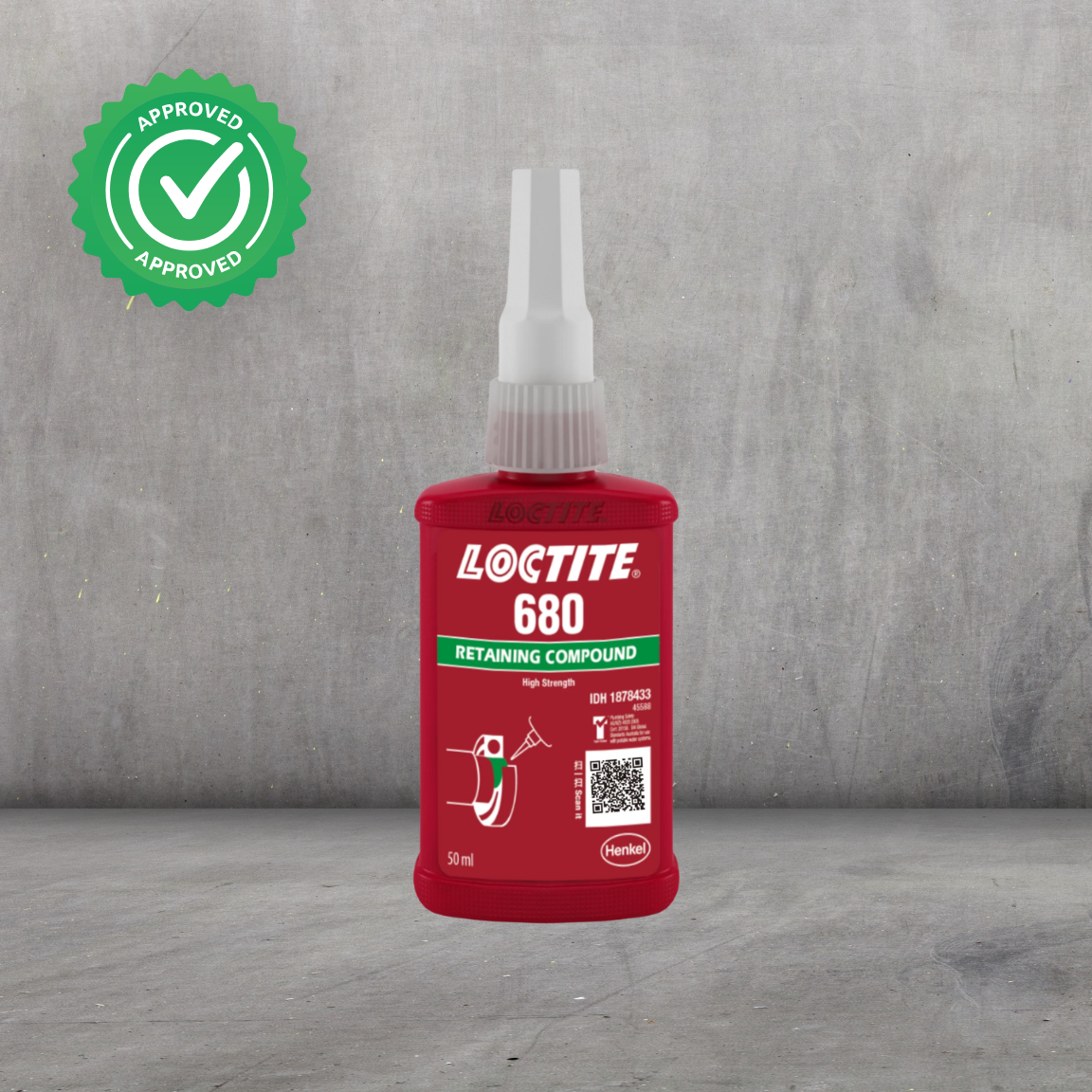 LOCTITE® 680 Retenedor Anaeróbico | Alta resistencia para ejes de gran diámetro y ajustes holgados (hasta 0.38 mm)