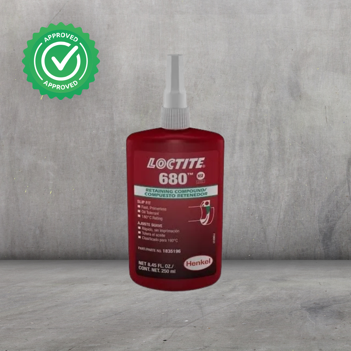 LOCTITE® 680 Retenedor Anaeróbico | Alta resistencia para ejes de gran diámetro y ajustes holgados (hasta 0.38 mm)