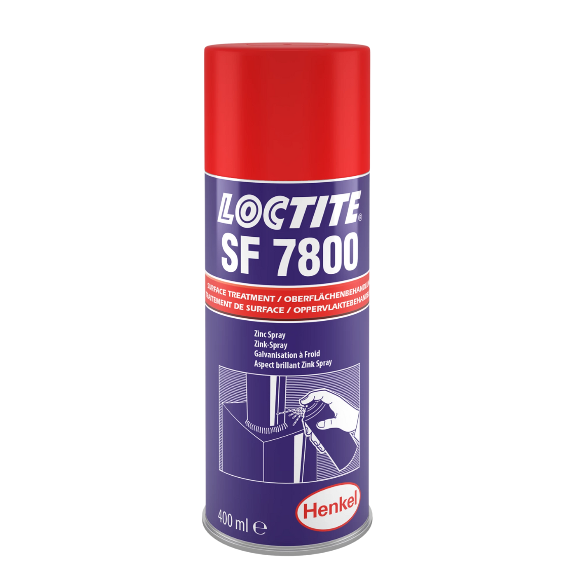 Recubrimiento LOCTITE SF 7800 en spray de zinc y aluminio para protección catódica de metales