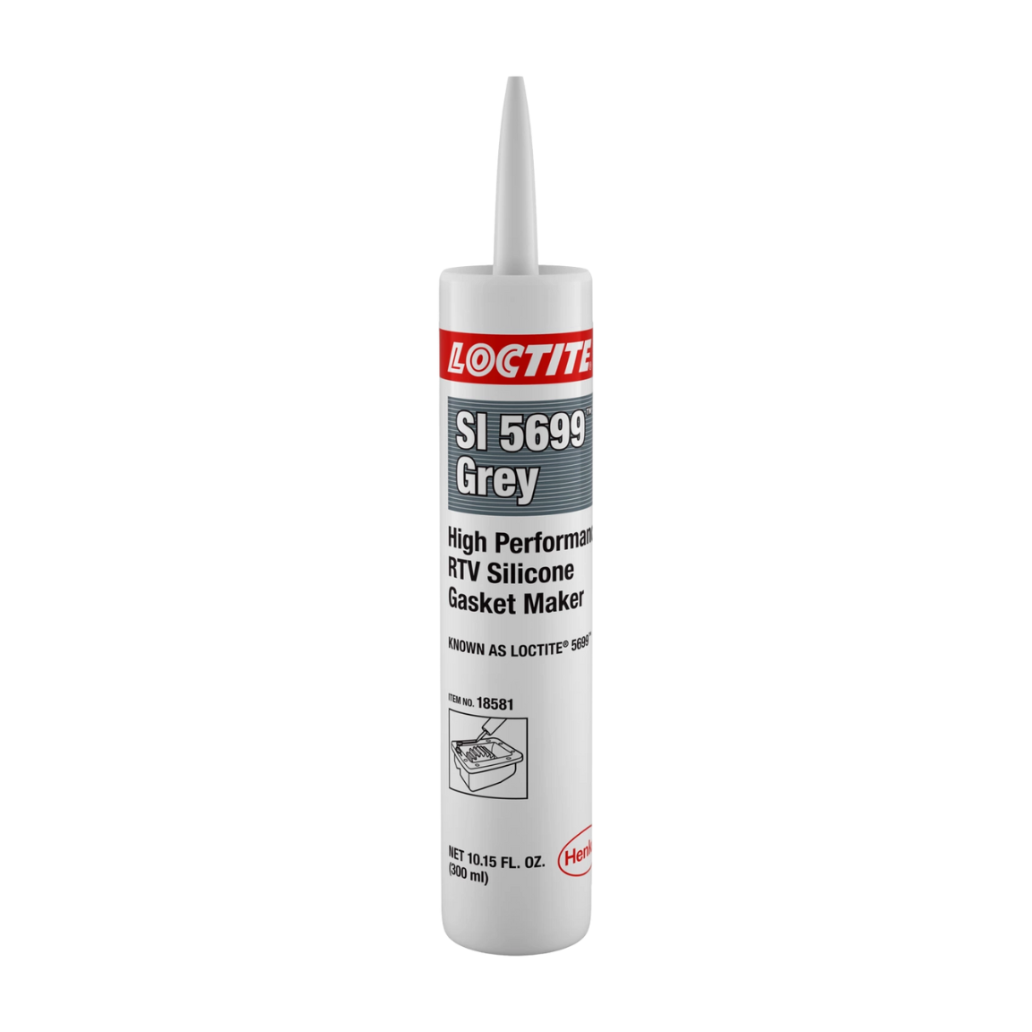  Silicona RTV LOCTITE SI 5699 color gris resistente a agua glicolada y aceites automotrices