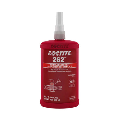 Fijador de roscas LOCTITE 262 color rojo, de alta resistencia y curado rápido para uniones permanentes