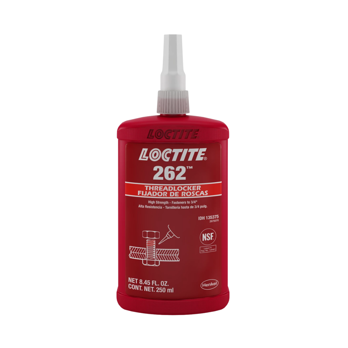 LOCTITE® 262 Fijador de Roscas Rojo | Alta resistencia, curado rápido para producción y reparaciones permanentes