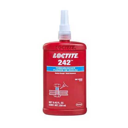 Fijador de roscas LOCTITE 242 azul, resistencia media, con fluorescencia UV para inspección de calidad presentación