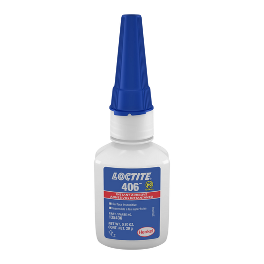 LOCTITE® 406 | Adhesivo Instantáneo de Baja Viscosidad para Plásticos y Elastómeros