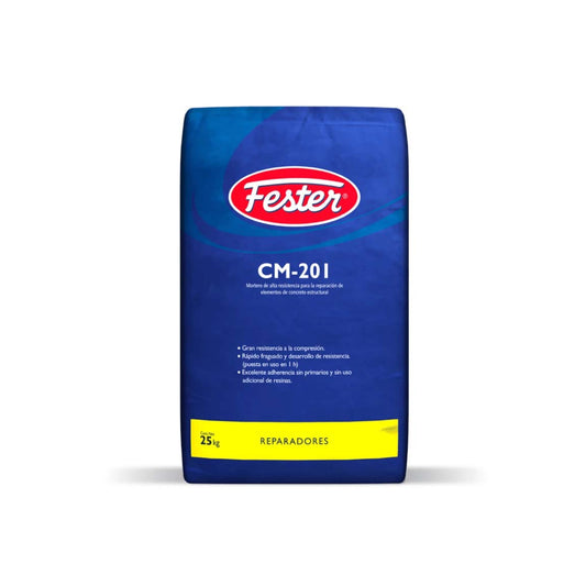 Fester CM-201 Mortero de Alta Resistencia para Reparación Estructural 25 Kg