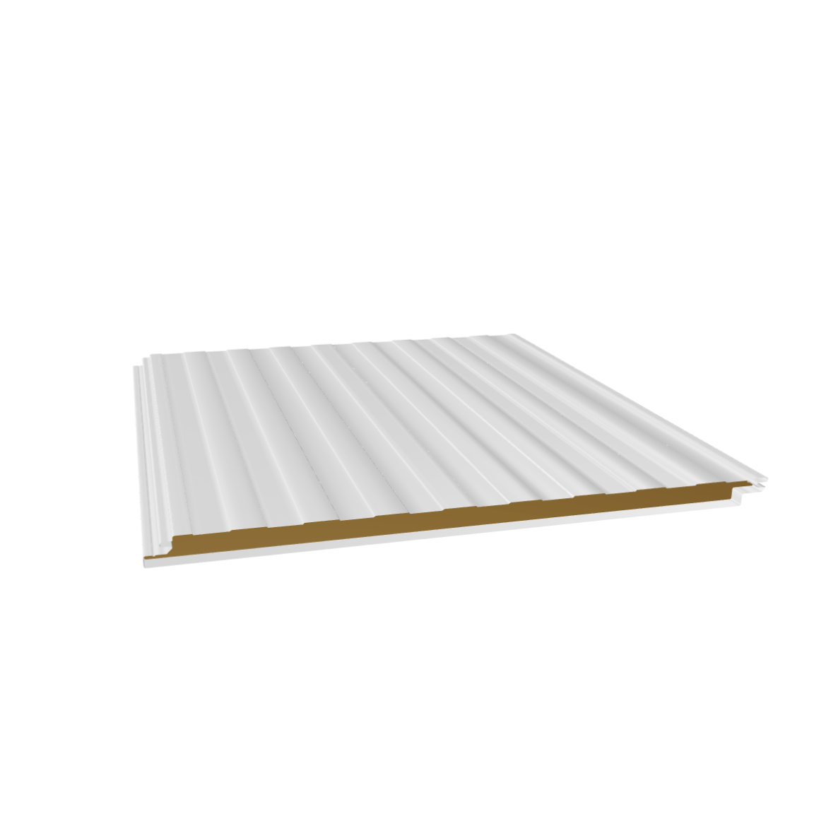 Panel Ternium Economuro calibre 26 con cara interior de vinil blanco para muros económicos