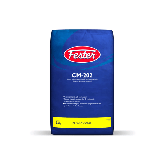 CM-202 reparador fluido alta resistencia 460 kg/cm² para baches en pisos industriales